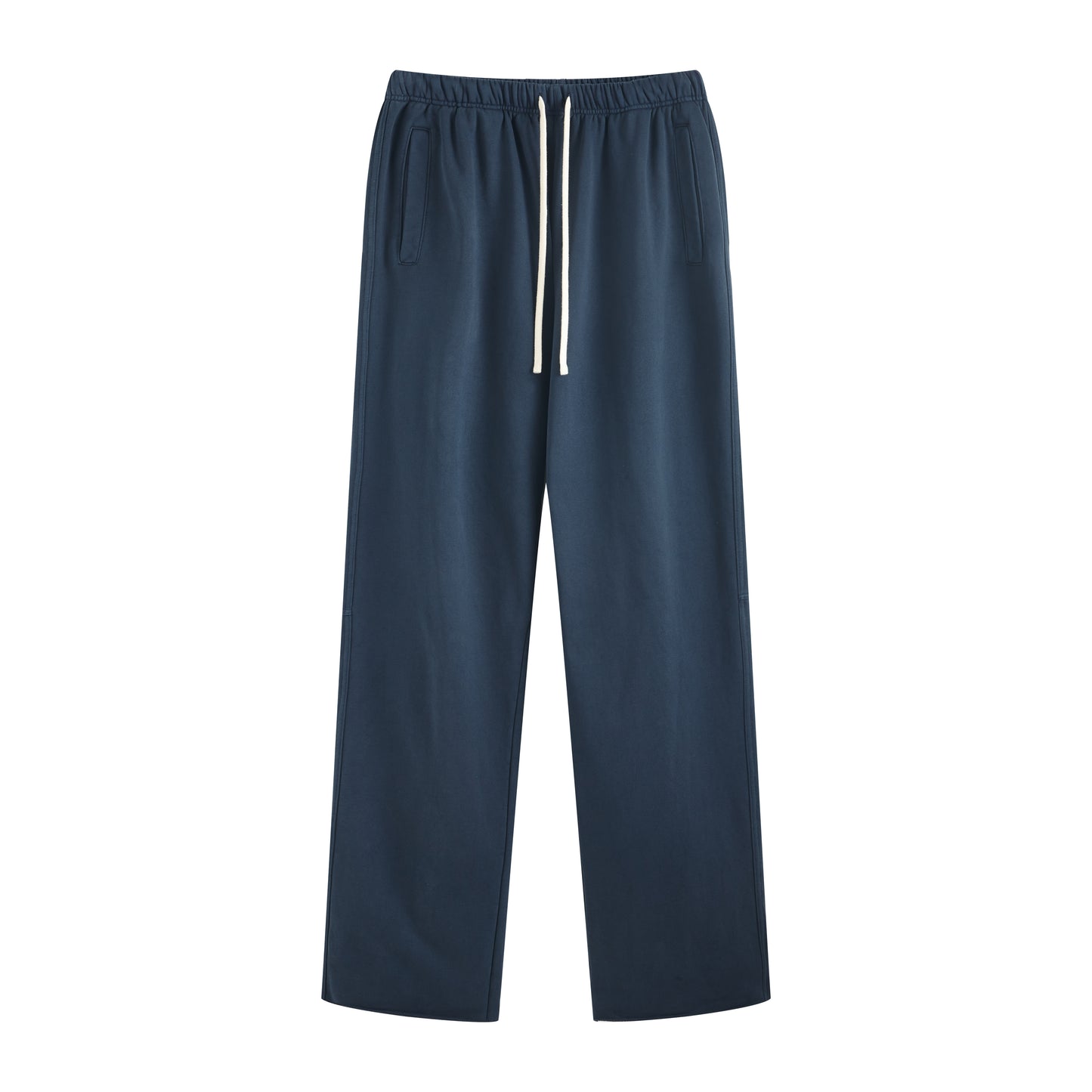 100 Cotton Custom Sweatpants Heavy Duty Water Washed Casual Pants with Two Side Pockets on the Buttocks and Loose Bottom Hem