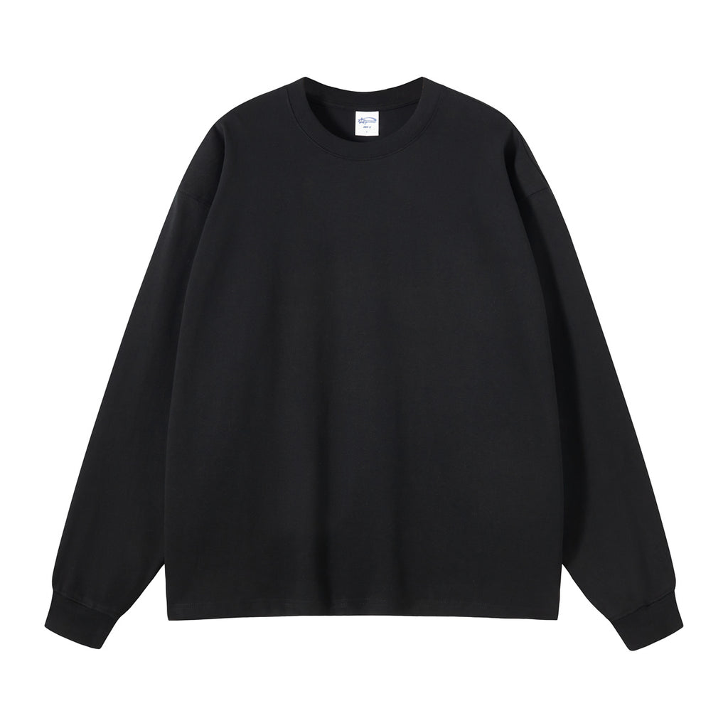 Heavyweight T-shirt Drop Shoulder Custom High Quality Blank Long Sleeve Heavy Cotton Distressed Embroidery Streetwear Tshirt