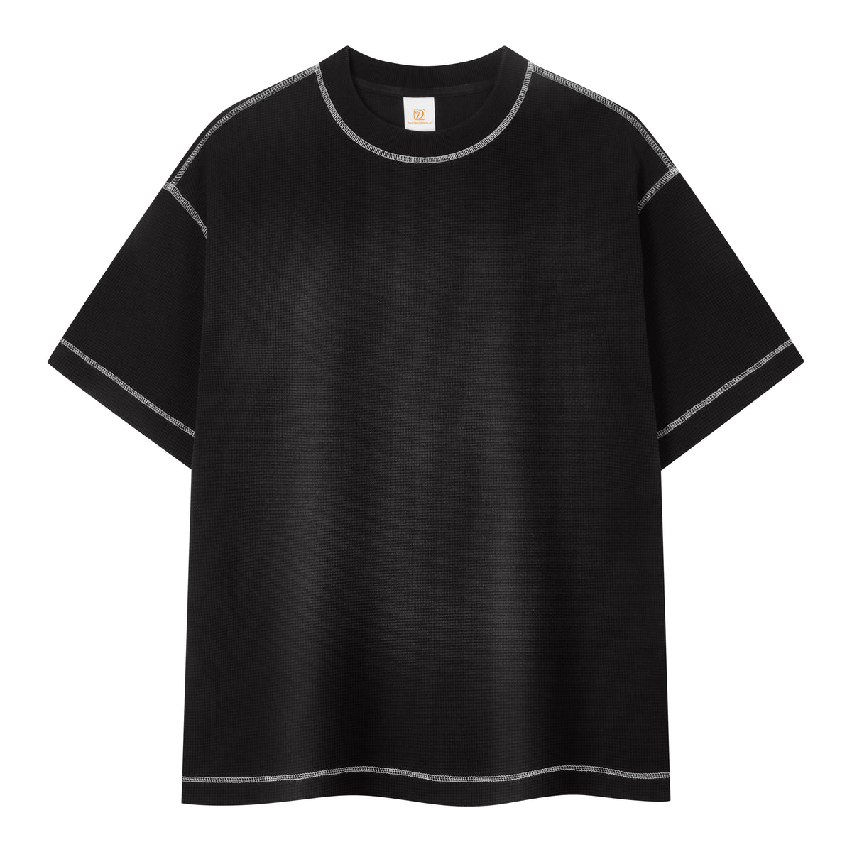 Loose and clear Line Trendy American Style t Shirt for Men Casual Lightly Bleached Water Pressed Horsehair Gradient Tshirt Top