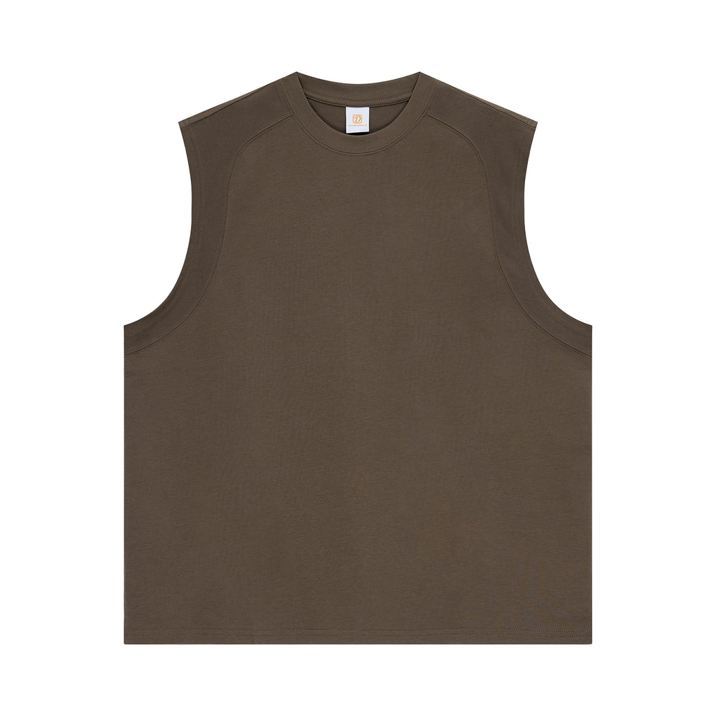 Customized T-shirt Sleeveless Summer Pure Color High Quality Puff Print Quicky-drying New Design Personalized Men's T-shirts