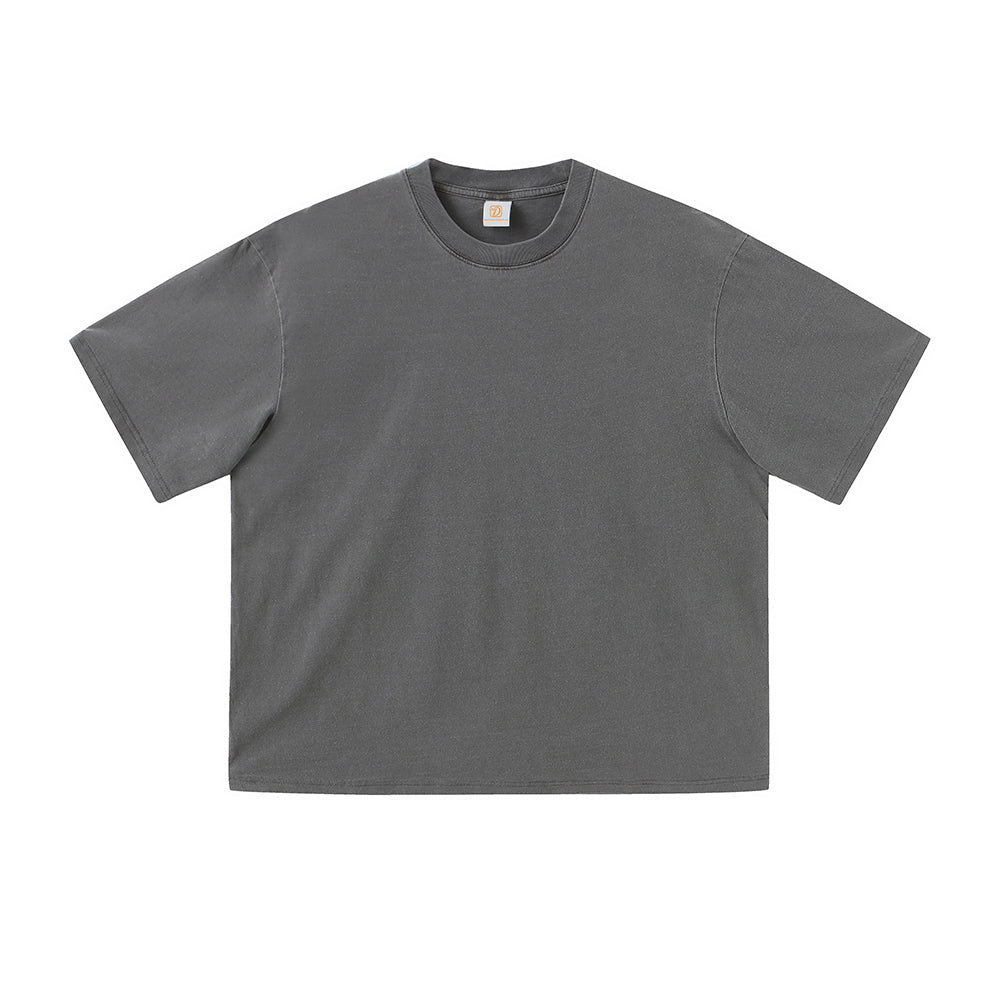 Boxy Vintage T-shirt Custom Puff Printing High Quality Streetwear Crew Neck Washed Short Style New Design Summer Men's T-shirts