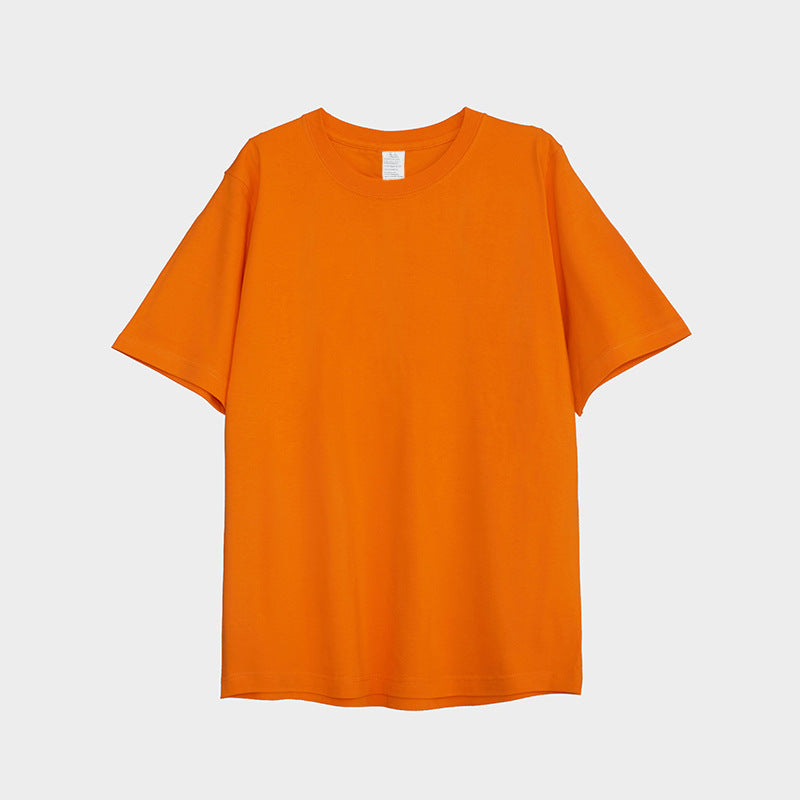 250g Heavyweight Custom logo Tshirts 100% Cotton Pure Color Casual Streetwear Fashion High Quality Dtf Transfers for t Shirts