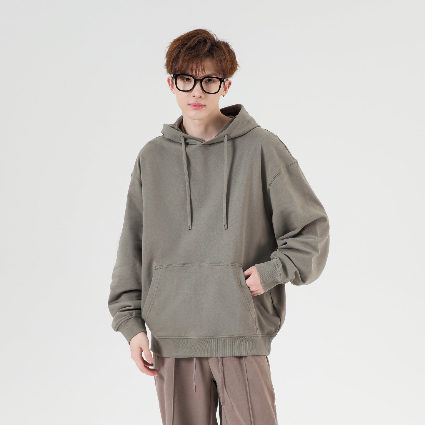 Heavy Cotton Custom French Terry Loose Oversized Drop Shoulder Streetwear Pure Color High Quality Pullover Wholesale Hoodies