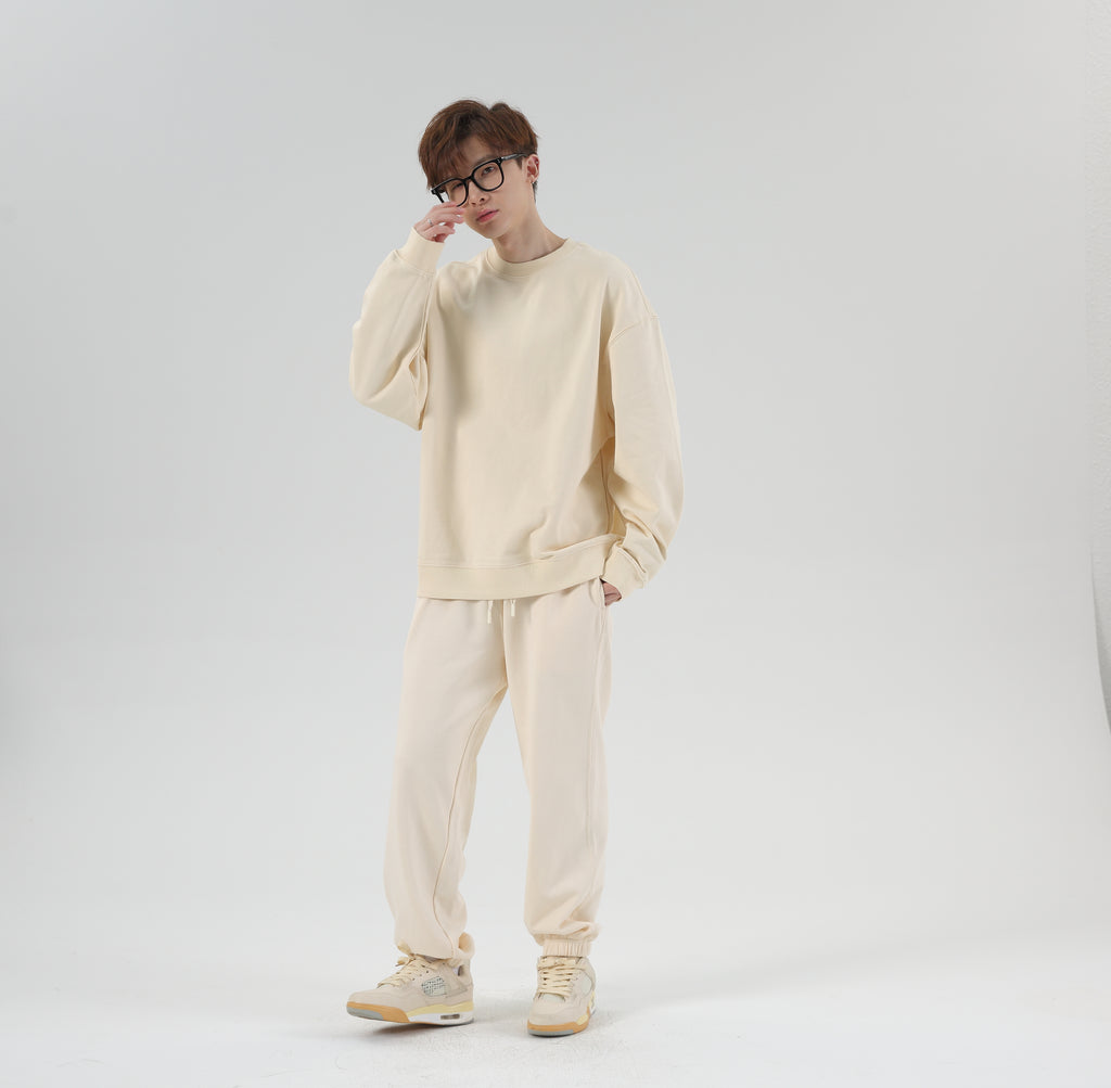 Wholesale Heavyweight Crew Neck High Quality Terry Custom Embroidered Pullover Embroidery Hoodie Blank Men's Hoodies&sweatshirts