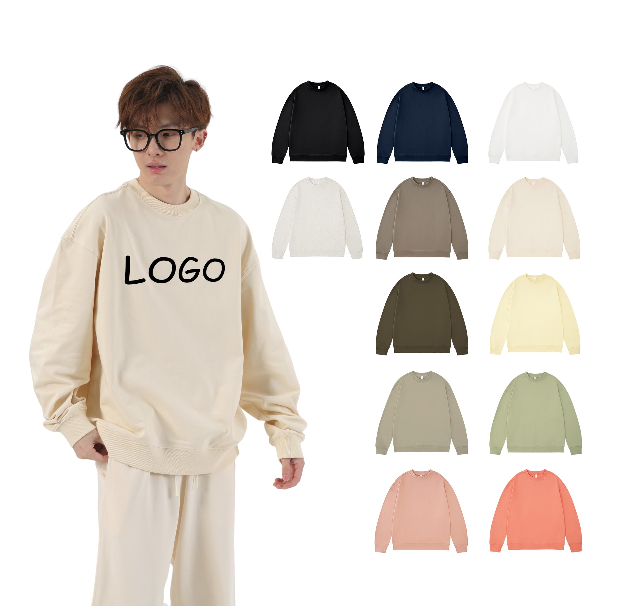 Manufacturer Hoodies Heavyweight Sublimation Screen Printed Heavy Cotton Streetwear High Quality Drop Shoulder Hoodie
