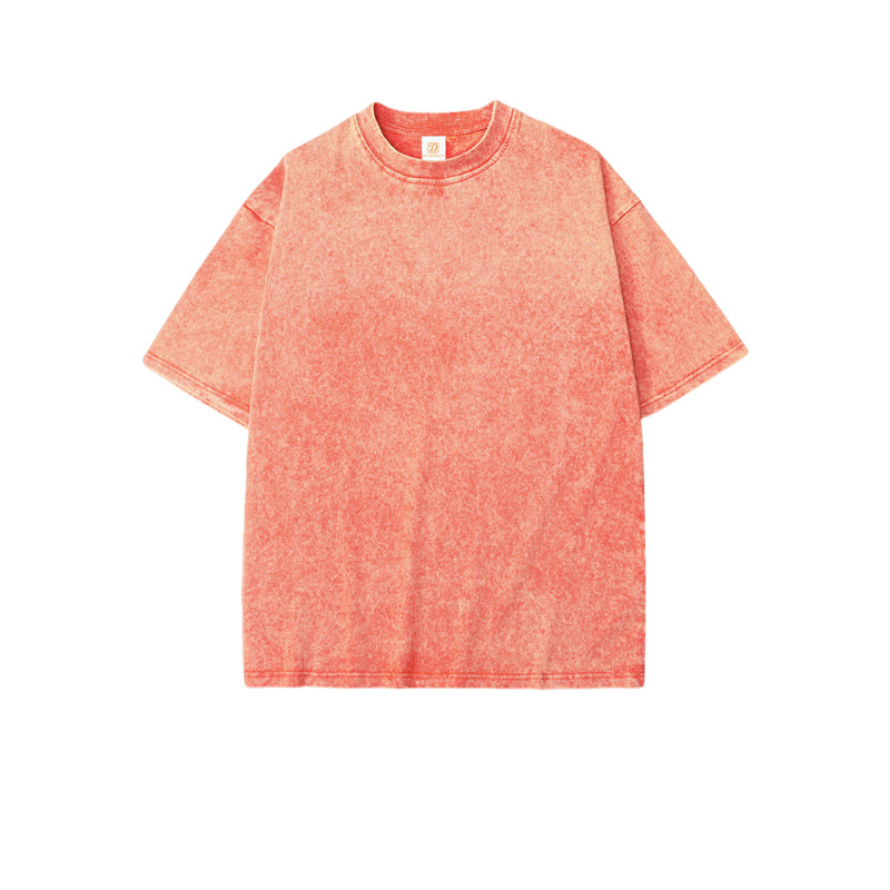 100% Cotton Vintage Custom Acid Wash Waxing Printing Short Sleeve Streetwear Drop Shoulder t Shirt Manufacturers