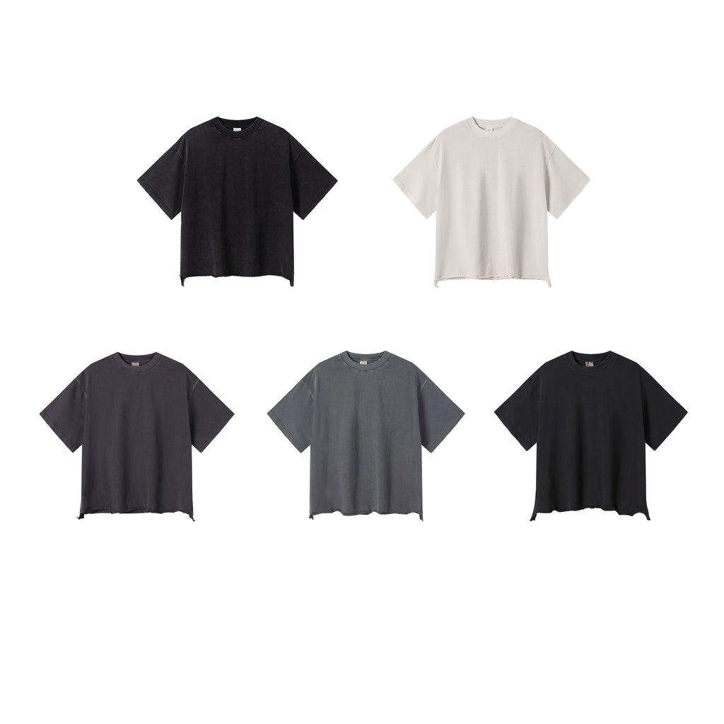 Vintage T-shirt Casual Custom Blank Washed Hip-hop High Quality Fashion Summer Short Sleeve Streetwear Heavyweight Tshirts