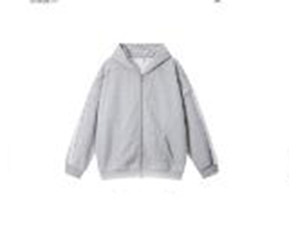 Fall and Winter Style Wholesale Heavyweight Hoodie Polyester / Cotton Zipper Hoodie with a Hood Plain Oversized American Style