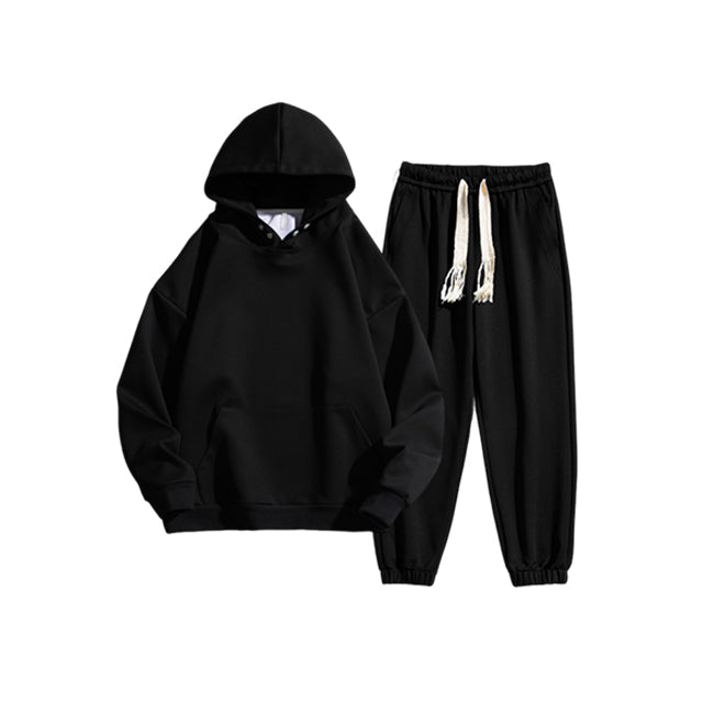 Hot Selling Sweatpants and Hoodie Set Blank Thick Wireless High Quality Custom Puff Printing Pure Color Wholesale Hoodies