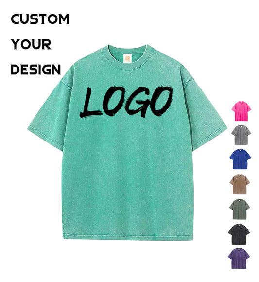 Oversized Tshirt Heavy Cotton Customized 230g Heavyweight Vintage Drop Shoulder Short Sleeve 2026 New Fashion Unisex t Shirt