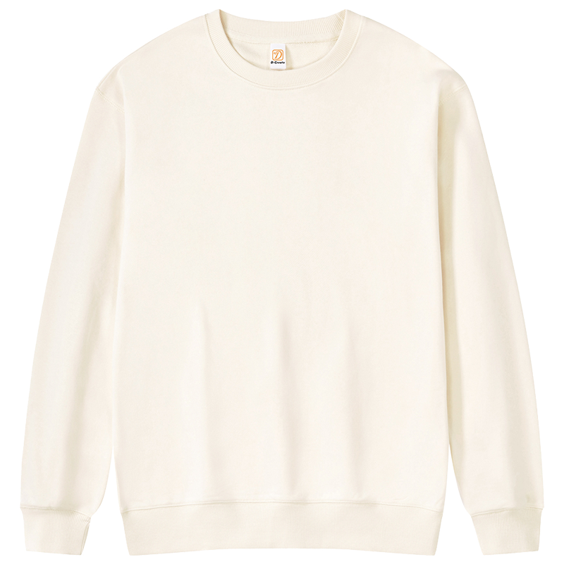 Manufacturer Hoodies Pure Cotton French Style Looped Loose Fitting Slightly Dropped Shoulder Round Neck Pullover Vintage Style