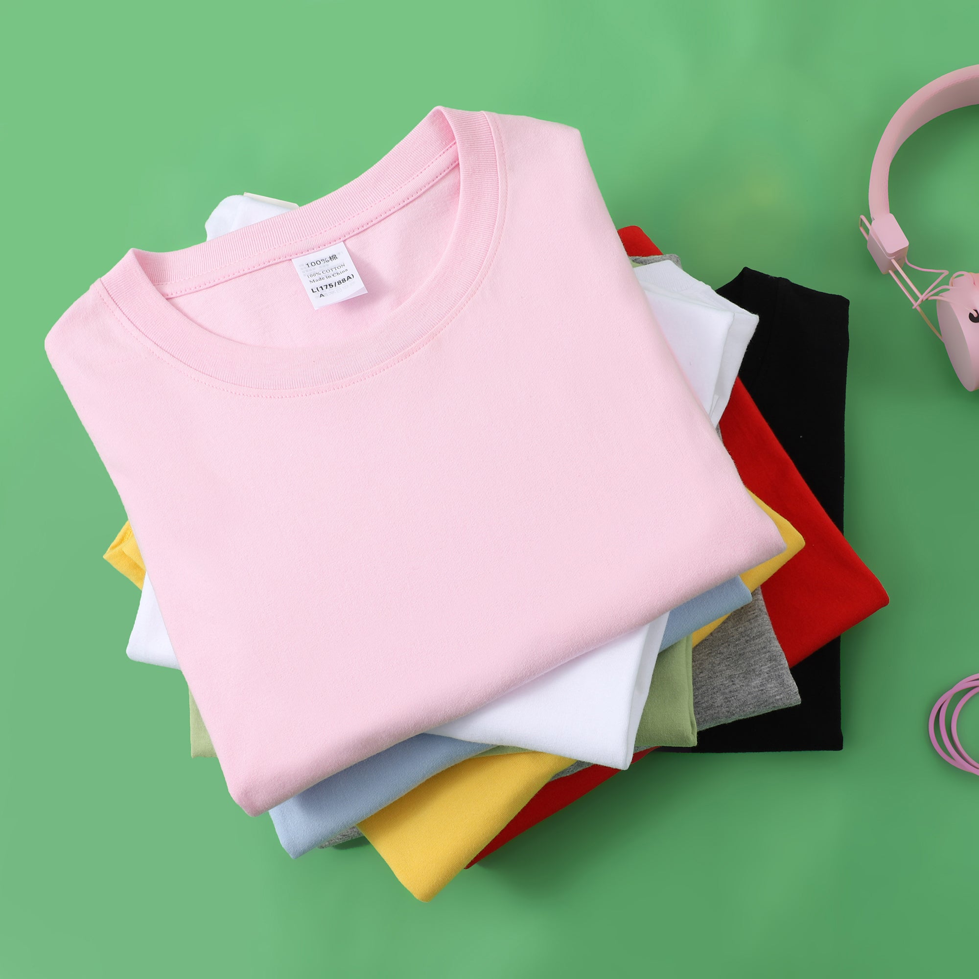 100% Cotton High Quality Streetwear Blanks Screen Print Short Sleeve Regular Fit Custom Round Neck Drop Shoulder Heat Transfers for T-shirts