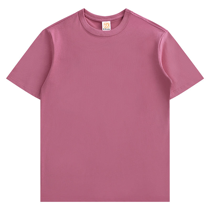 100% Cotton 210g Heavyweight Tshirts Blank Summer Short Sleeve New Design Pure Color Streetwear t Shirt for Men High Quality