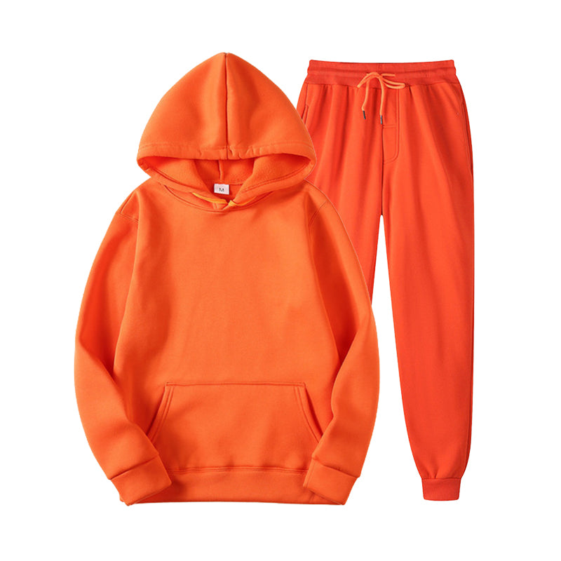 Winter Style 100%polyester Pullover Set Fit Model Suit Customized You Like Patterns Loose Fitting Casual Brand Vintage Suit