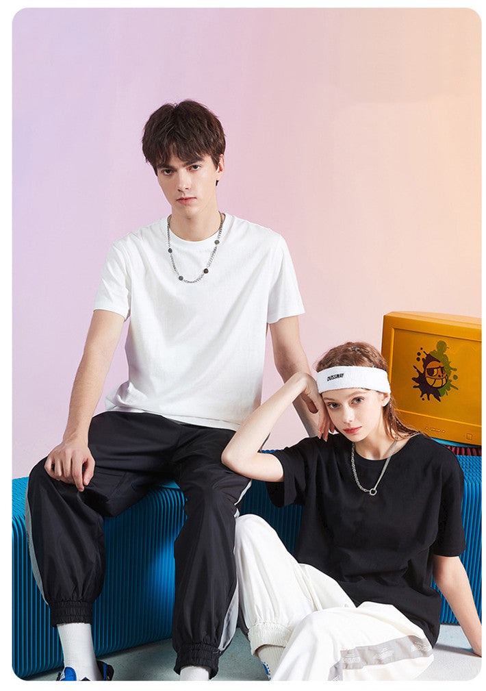 100% Cotton Regular Fit Sublimation Pure Color High Quality Heavyweight Dtf Transfers Screen Print t Shirt with Side Seams