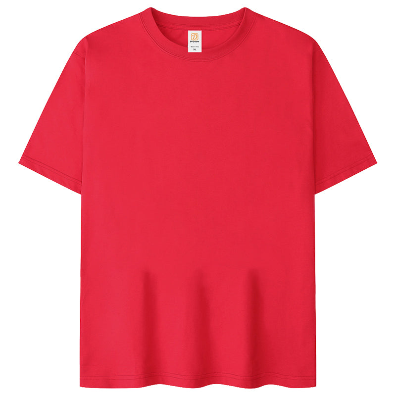 Custom logo Casual T-shirt 100%Cotton High Quality Regular Fit Streetwear Pure Color Unisex Wholesale Dtf Transfers for t Shirts