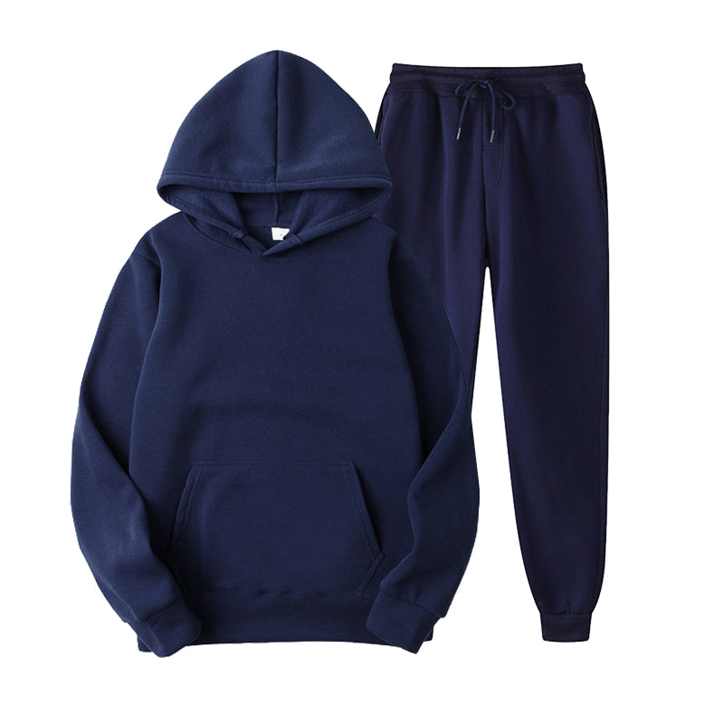 Streetwear Sweatpants and Hoodie Set Custom Blank Fleece Puff Printing Drop Shoulder High Quality Mens Hoodies and Sweatshirts