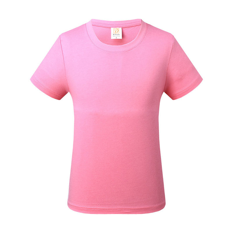 Streetwear Customized t Shirts  High Quality Pure Color 100% Cotton Round Neck Blank Fashion Design Puff Print T-shirt for Boys