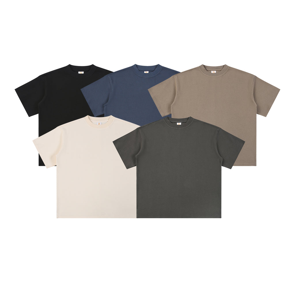 High Quality T-shirt Streetwear Custom Polyester/Cotton Design Tshirt Wholesale Crew Neck Drop Shoulder Screen Printed T-shirts