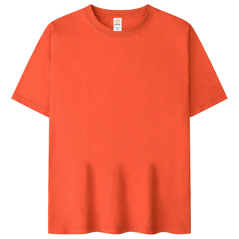 Custom logo Casual T-shirt 100%Cotton High Quality Regular Fit Streetwear Pure Color Unisex Wholesale Dtf Transfers for t Shirts
