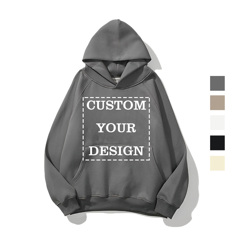 High Quality Men's Hoodies Polyester Custom Screen Printed Wireless Hoodies Heavyweight Blank Prue Color Drop Shoulder Hoodie