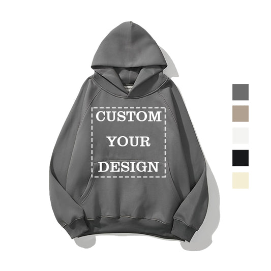 High Quality Men's Hoodies Polyester Custom Screen Printed Wireless Hoodies Heavyweight Blank Prue Color Drop Shoulder Hoodie