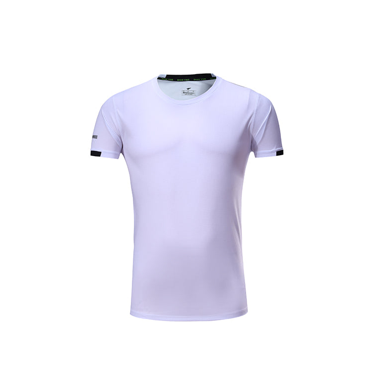 Oem Brand Summer t Shirt for Men High Quality Quick Drying Horizontal Stripe Jacquard Fabric Plain Tshirts for Printing