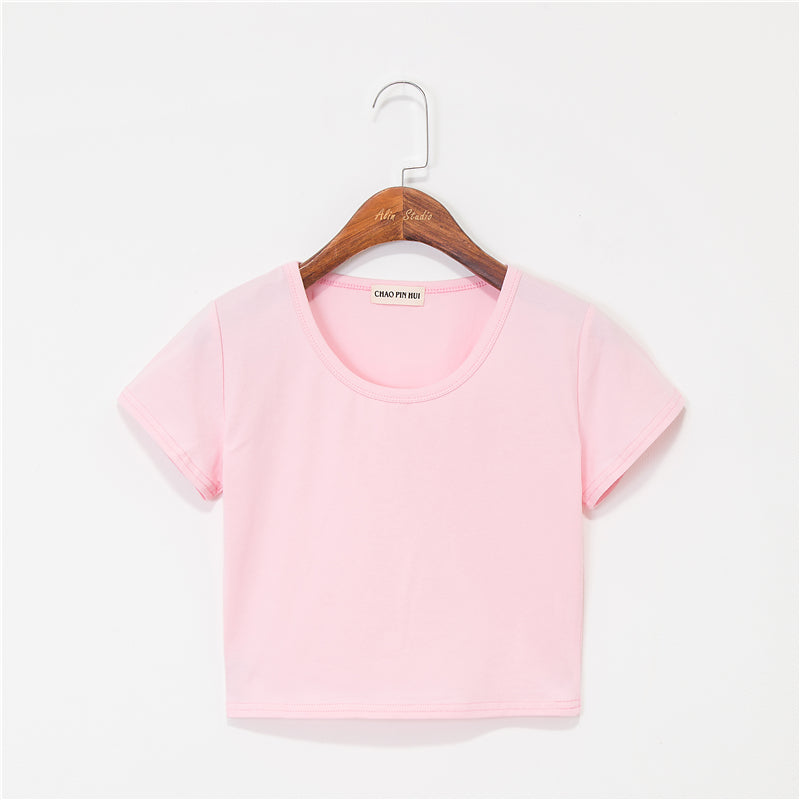 Oem Brand Tshirt Printing Custom logo High Quality Crop Top T-shirt Pattern Design Free Sample Plain in Bulk Summer Casual Style