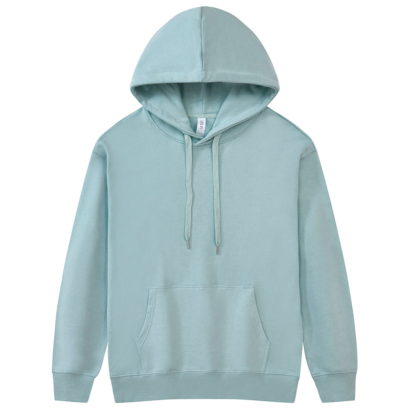 Wholesale Pure Cotton Loose Fitting Slightly Dropped Shoulder Hooded Pullover Hoodie Customize Your Own Exclusive Design