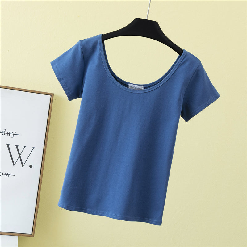 T-shirts Manufacturers Heavyweight Pure Color Custom Round Neck Short Slim Fit Blank High Quality T-shirts
