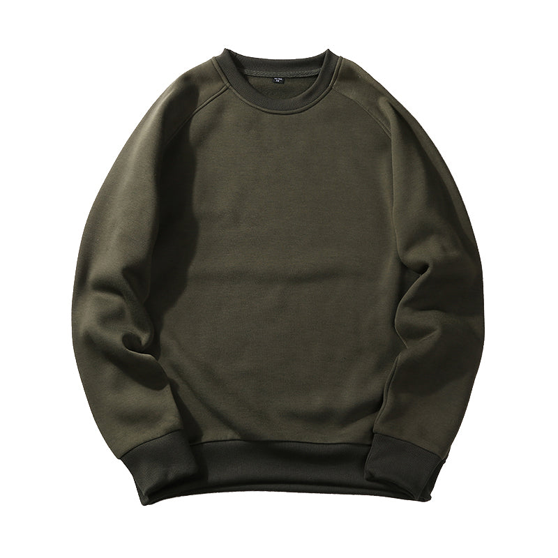 All Polyester Fiber Slanted Shoulder Fleece Pullover with Round Neck and Loose Fit Design Fall and Winter Style Men High Quality