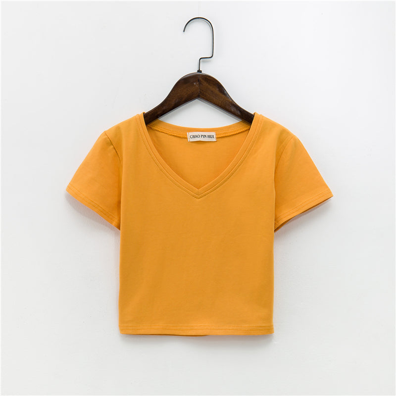 Custom Embroidered Tshirts Puff Printing Plain Blank Tshirts for Printing Cropped Crop Top Tshirts High Quality Basic Design