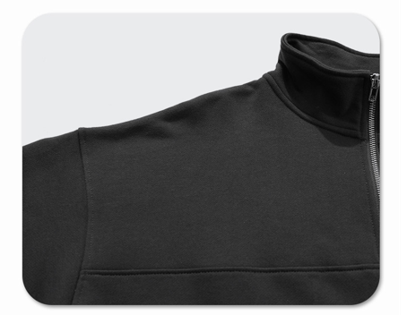 Heavyweight Streetwear Custom Half Zip Fleece Pullover High Quality Streetwear Heavyweight Custom logo Hoodie