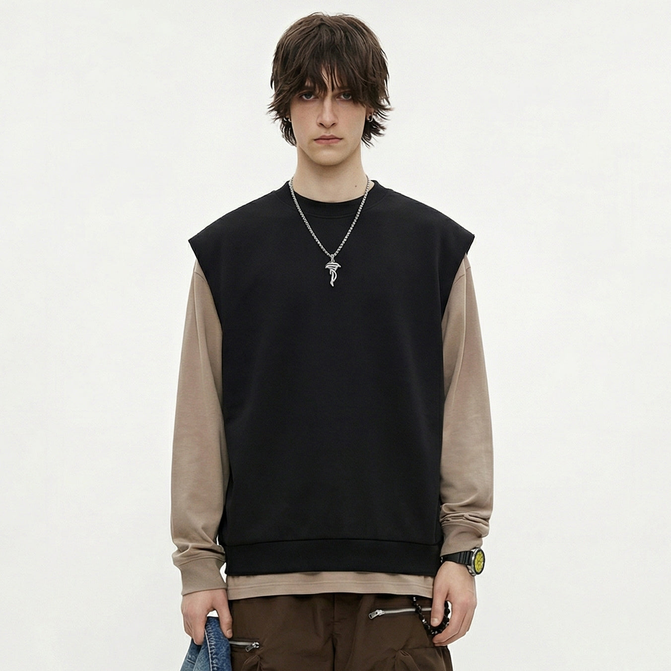 Men's Casual T-shirt Custom Streetwear Design High Quality Blank Sleeveless Round Neck Wholesale Summer Loose Sleeveless T-shirt