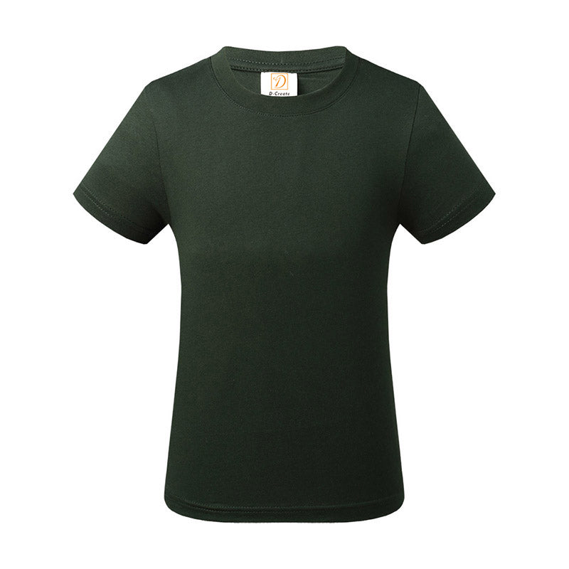 Streetwear Customized t Shirts  High Quality Pure Color 100% Cotton Round Neck Blank Fashion Design Puff Print T-shirt for Boys