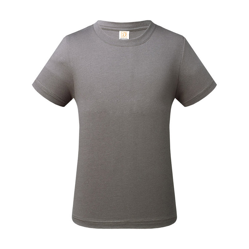 Streetwear Customized t Shirts  High Quality Pure Color 100% Cotton Round Neck Blank Fashion Design Puff Print T-shirt for Boys