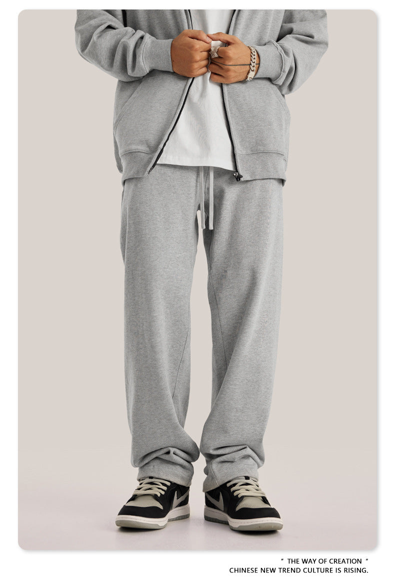 10 Color Heavyweight Casual Long Pants American Style Loose Straight Cut Joggers Sweatpants Spring and Autumn Collection