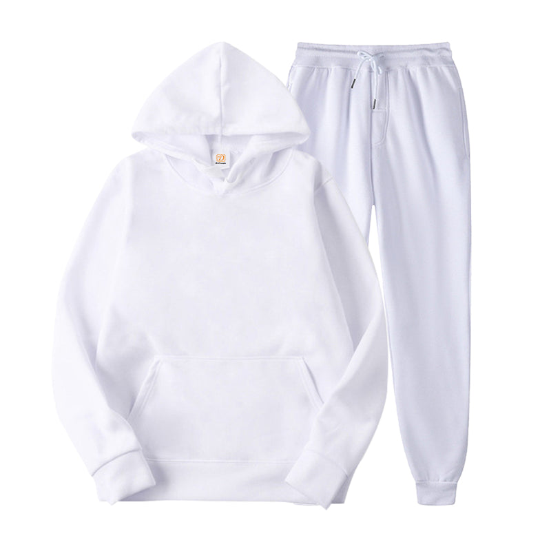 Streetwear Sweatpants and Hoodie Set Custom Blank Fleece Puff Printing Drop Shoulder High Quality Mens Hoodies and Sweatshirts