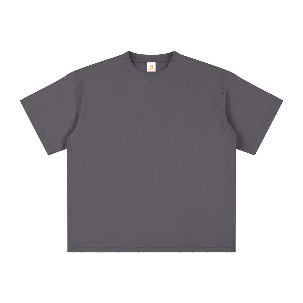 Men's T-shirts Sport Cooling Frayed Hem Gym Breathable High Quality Men Streetwear O-neck Design Custom Plain T-shirt