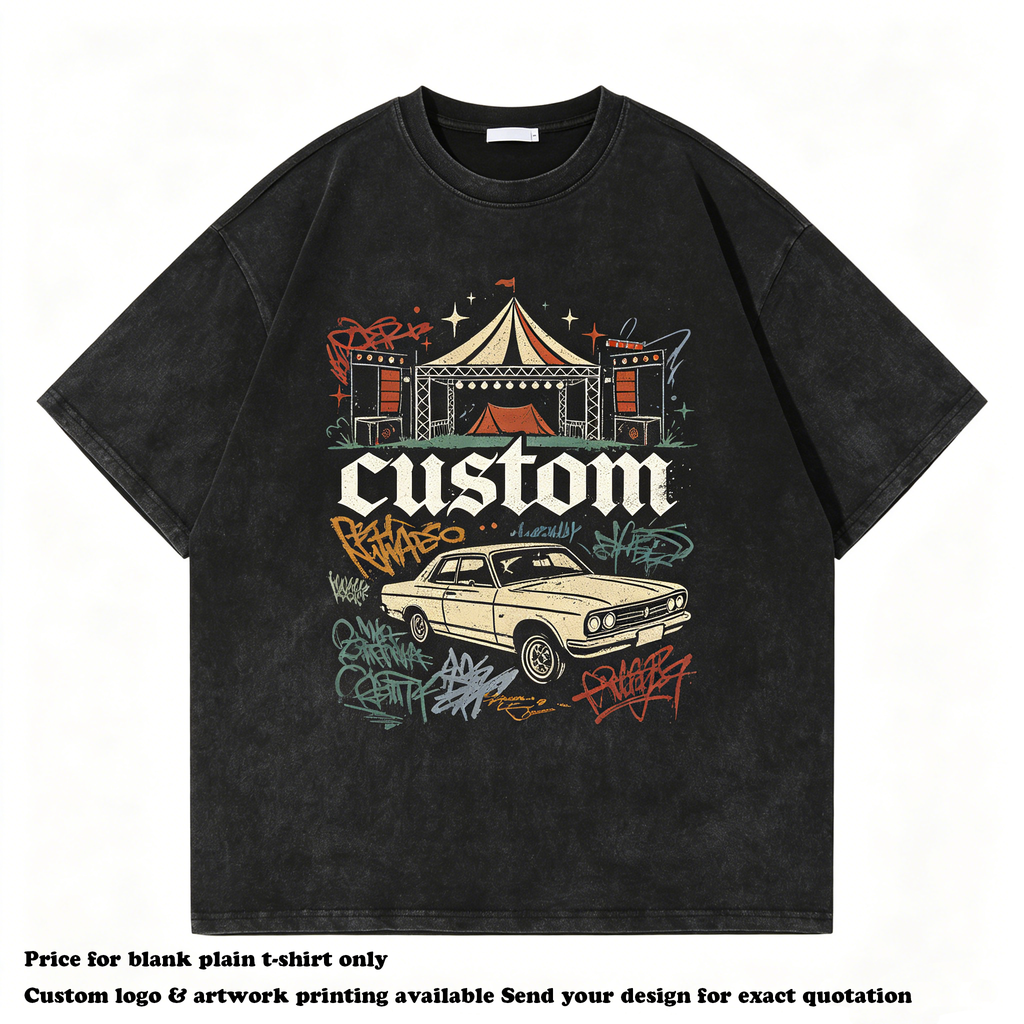 Wholesale T-shirt 100% Cotton Custom High Quality Short Sleeve Summer Drop Shoulder High Quality Blank Streetwear T-shirt