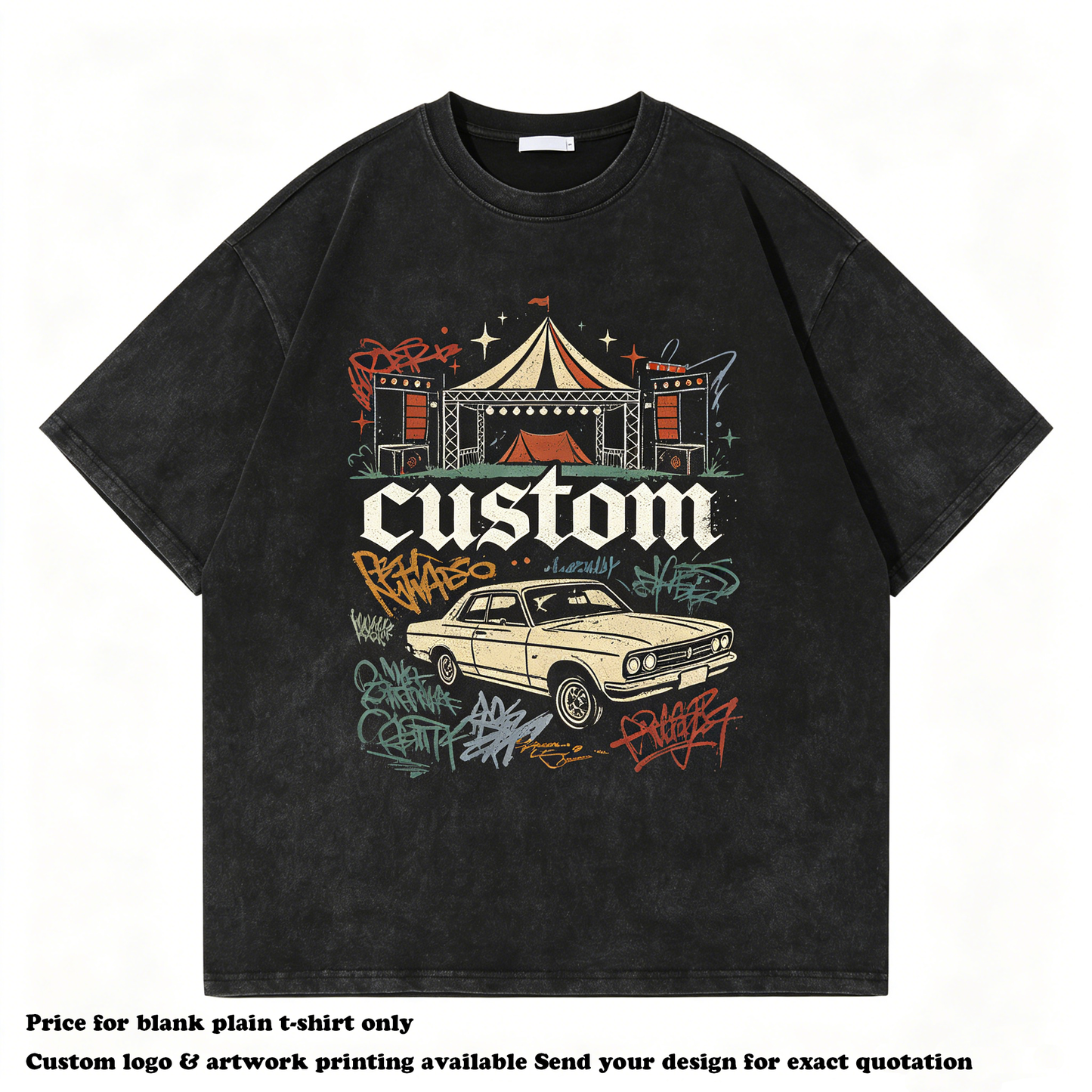 Wholesale T-shirt 100% Cotton Custom High Quality Short Sleeve Summer Drop Shoulder High Quality Blank Streetwear T-shirt