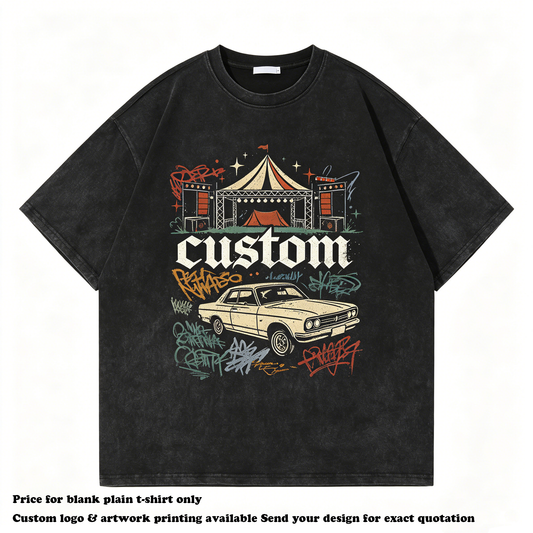 Wholesale T-shirt 100% Cotton Custom High Quality Short Sleeve Summer Drop Shoulder High Quality Blank Streetwear T-shirt