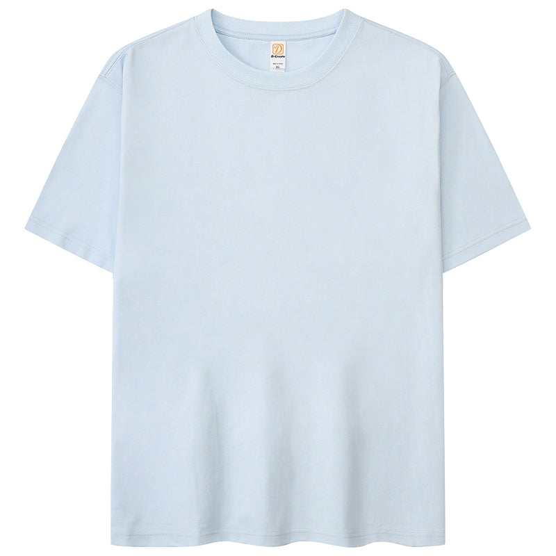 Customized logo T Shirt for Men High Quality Printed 100 Cotton Blanct Shirts Plain Oversized Tshirt American Streetwear Style