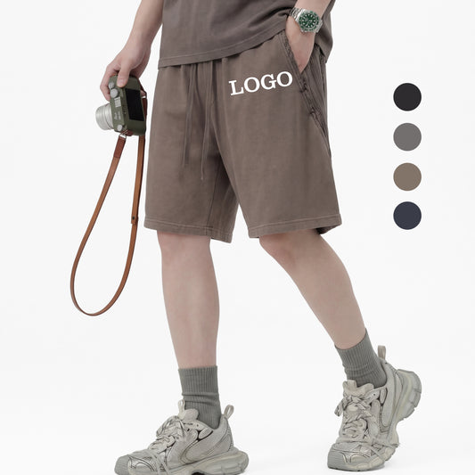 Shorts Heavyweight Vintage Custom Acid Wash High Quality Heavy Cotton Wholesale Blank Streetwear Embroidery logo Plain Shorts