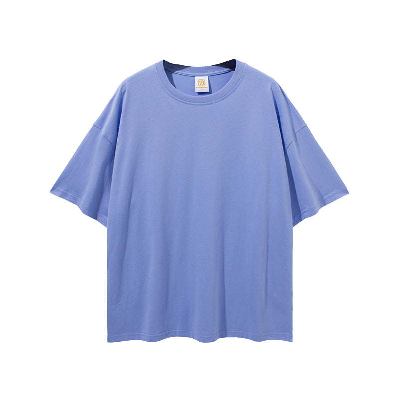 190G Heavyweight Custom 100% Cotton High Quality Short Sleeve Round Neck Blank Distressed Embroidery Fashion T Shirts