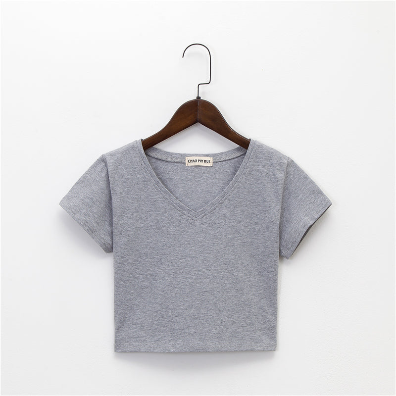 Custom Embroidered Tshirts Puff Printing Plain Blank Tshirts for Printing Cropped Crop Top Tshirts High Quality Basic Design