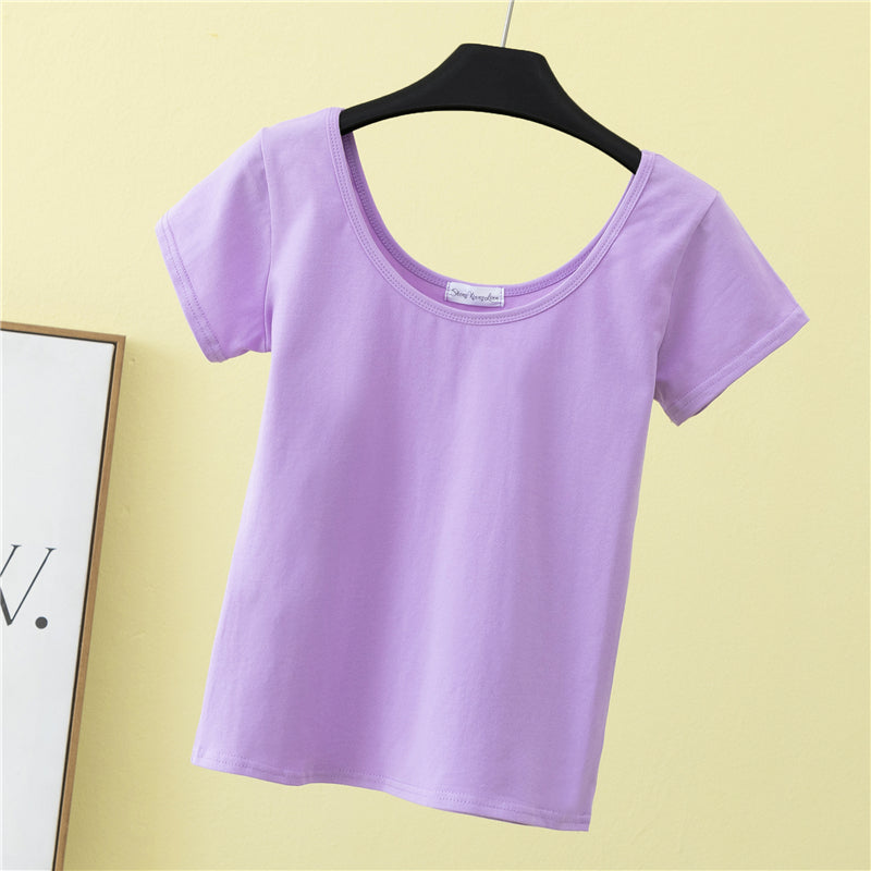 T-shirts Manufacturers Heavyweight Pure Color Custom Round Neck Short Slim Fit Blank High Quality T-shirts
