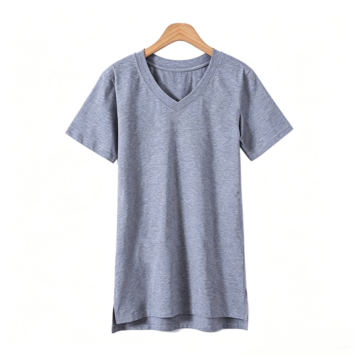 High Quality 3 Color Women's Mid Length Round Neck Solid Color Versatile Slim Fitting Comfortable Cotton Base Layer T Shirt