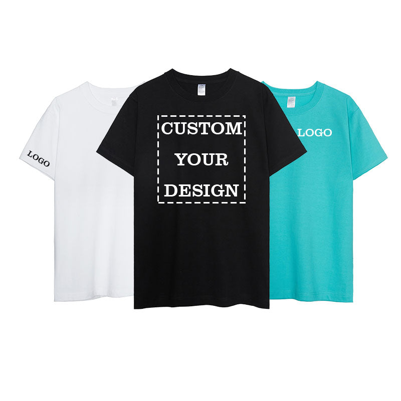 t Shirt for Men Summer Streetwear Custom logo Short Sleeve Tshirt High Quality 100% Cotton Blank Heat Transfers for T-shirts