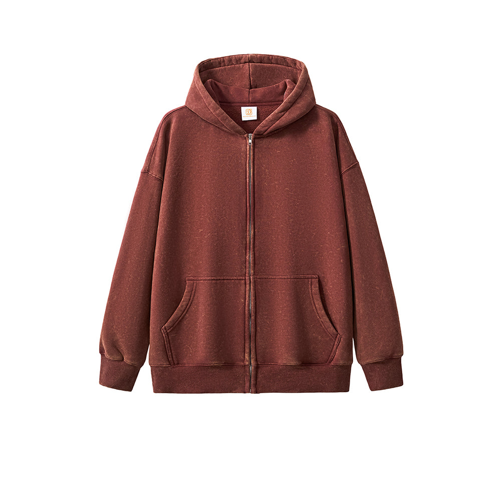 Wholesale Man Hoodie Thick Fabric Zipper Washable Dropped Shoulder Loose Fitting Hoodie Hoodie Unisex High Quality Hoodie